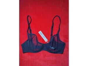 Skims Ultra Fine Mesh Underwire Scoop Bra Color ONYX Size 32B